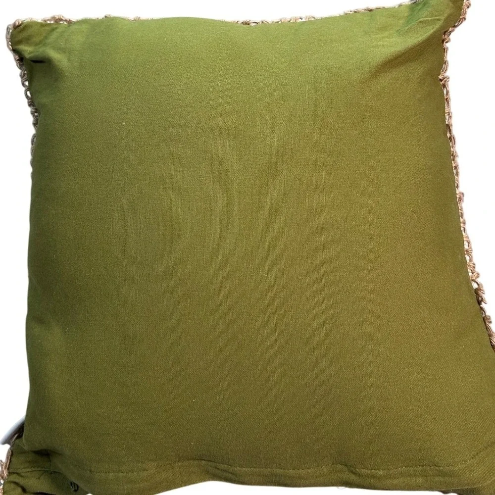 Farmhouse Rachel Ashwell Embroidered Pumpkin Fall Throw Pillow Shabby Chic 16